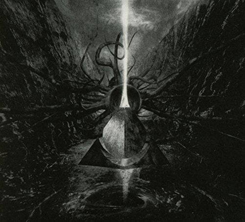 Dark, abstract album cover with a central, illuminated, organic shape.