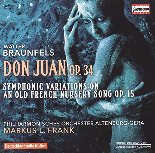 CD cover: a textured, blue-toned image of a man’s torso with “Don Juan Op. 34”.