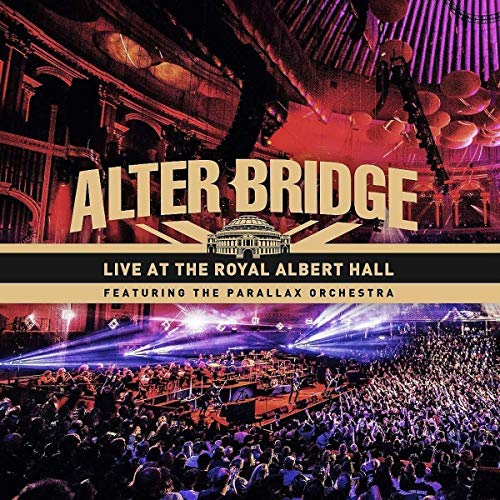 Alter Bridge performing live at the Royal Albert Hall with an orchestra and audience.