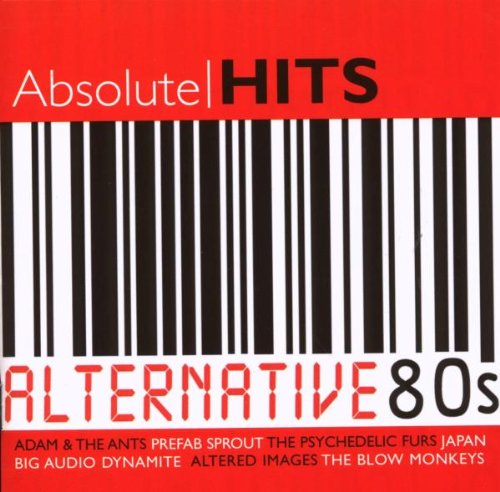 CD cover for "Absolute Hits: 80's Alternative" with barcode design.