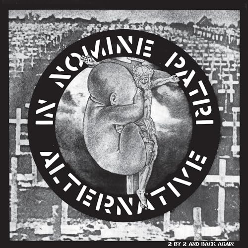 Black and white album art showing a fetus and a crucifix in a graveyard.