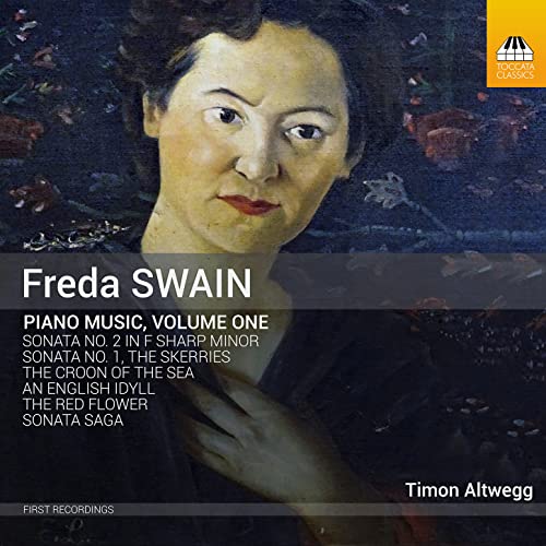 CD cover featuring portrait of pianist Freda Swain with tracklist details.