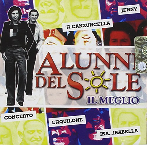 CD cover for “Alunni Del Sole - Il Meglio” featuring two men and collage.