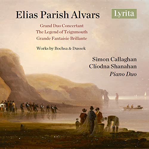 CD cover for Elias Parish Alvars’ music, featuring a coastal painting.