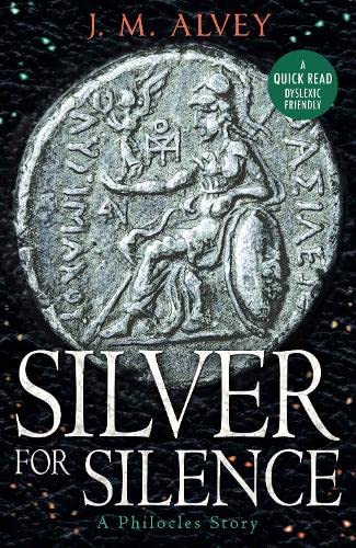 Book cover featuring an ancient silver coin against a dark, textured background.
