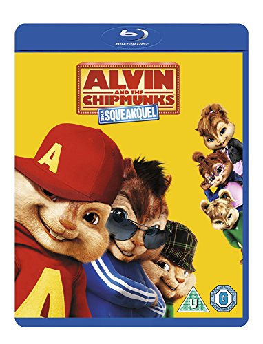 "Blu-ray case with cartoon chipmunks on a yellow background, titled 'Alvin and the Chipmunks'."