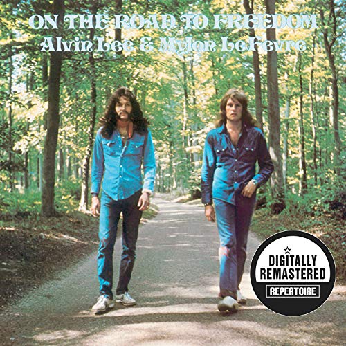 CD cover: Alvin Lee and Mylon Lefevre standing on a road.