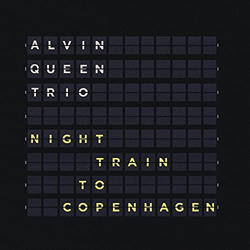Album cover featuring text on a black mechanical split-flap departure board display.