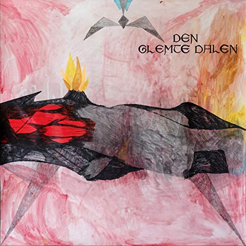 Painted album cover with mountains, flames, and a bird silhouette.