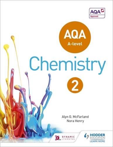 "A white textbook cover with 'Chemistry 2' title and colorful liquid splashes."