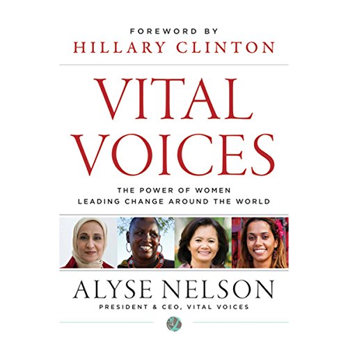 Book cover: "Vital Voices" with portraits of diverse women.