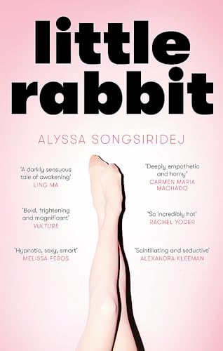 Book cover for “Little Rabbit” with pink background and a leg.