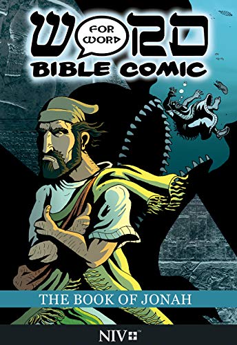 Comic book cover depicting Jonah and a large whale, with text “The Book of Jonah”.