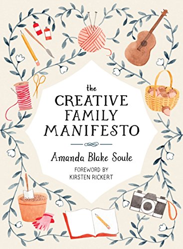 Book cover with illustrated art supplies and the title "The Creative Family Manifesto".