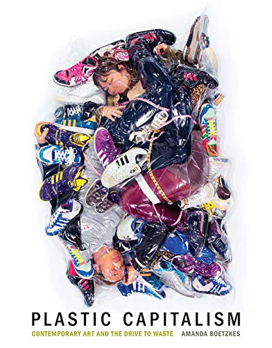 People entangled in plastic and sneakers, book cover for "Plastic Capitalism.