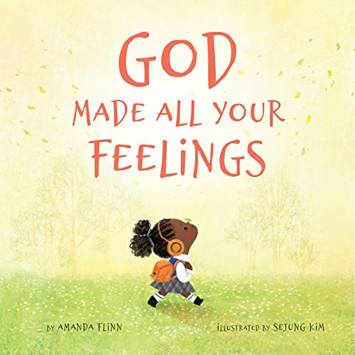 Book cover: "God Made All Your Feelings" with a girl in a field.