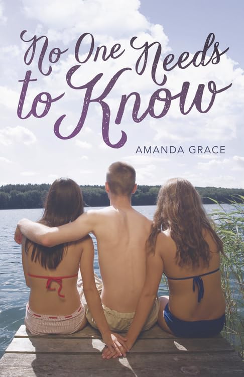 Book cover: three young people sit on a dock, backs to viewer.