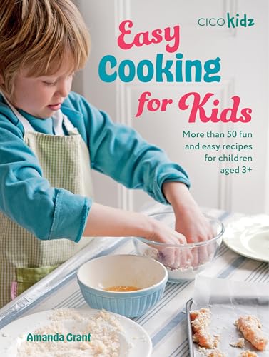 Colorful cookbook with kid-friendly recipes and illustrations for young children to learn cooking.