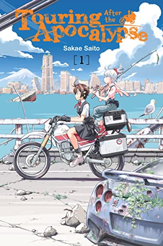 Two girls on a motorcycle travel through a post-apocalyptic landscape.