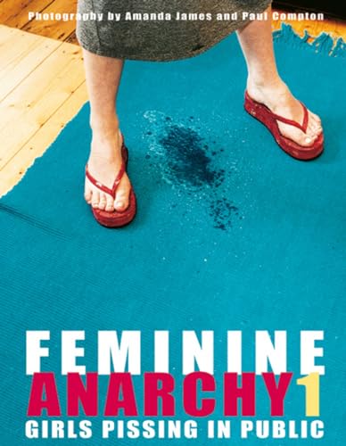 Feet in sandals on blue mat with liquid stain, book title visible.