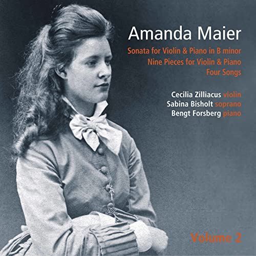 CD cover featuring a vintage portrait of composer Amanda Maier.
