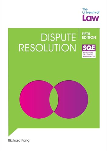 Green book cover with pink and purple circles, title “Dispute Resolution.”