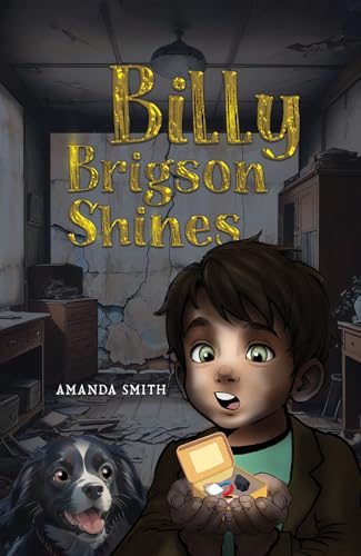 Book cover: boy with dog holding a small, open treasure box.