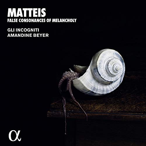 CD cover: a snail on wood with text “Matteis, False Consonances.”