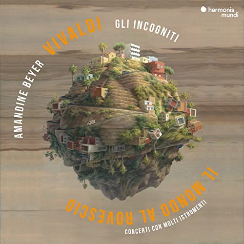 CD cover: a surreal, floating landscape with buildings and trees.