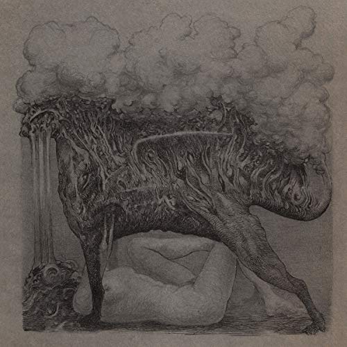 Pencil drawing of a monstrous, reclining figure with cloud-like forms.