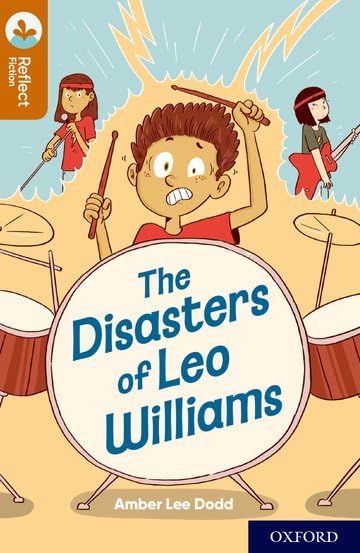 Book cover with illustration of a surprised boy surrounded by drums and musicians.