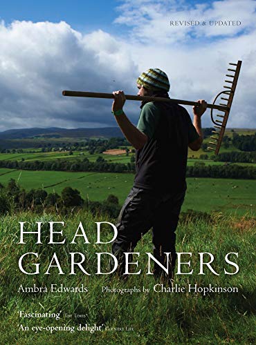 Book cover: gardener with rake, field landscape, title "Head Gardeners".