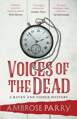 Book cover featuring a vintage pocket watch and red text on a white background.