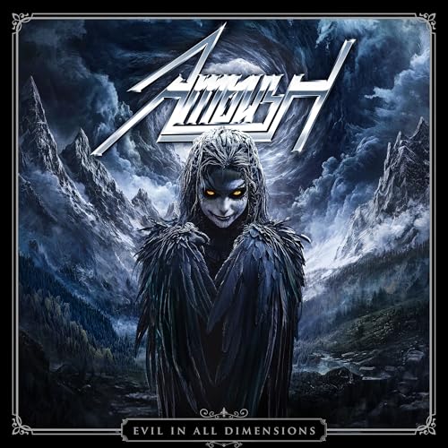 Album cover for "Ambush - Evil In All Dimensions" featuring a ghostly figure.