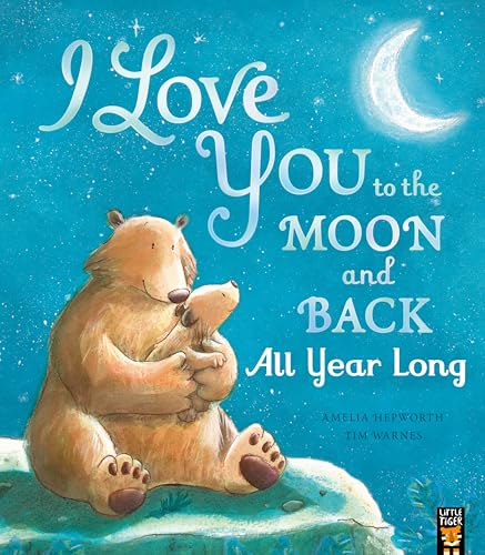 Book cover with a large bear hugging a cub under a crescent moon.