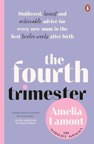 Book cover: "The Fourth Trimester" by Amelia Lamont, lilac and cream tones.