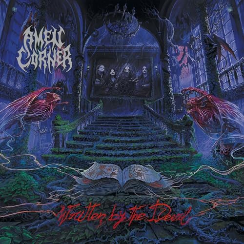 CD cover: dark fantasy scene with demons, stairs, and an open book.