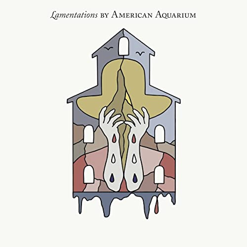 Album cover for American Aquarium’s “Lamentations” featuring a stylized church illustration.