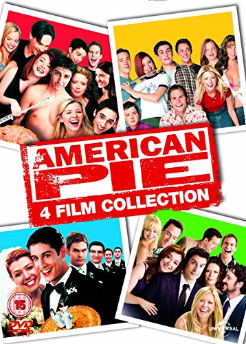 DVD cover featuring four photo collages of the American Pie cast and film title.