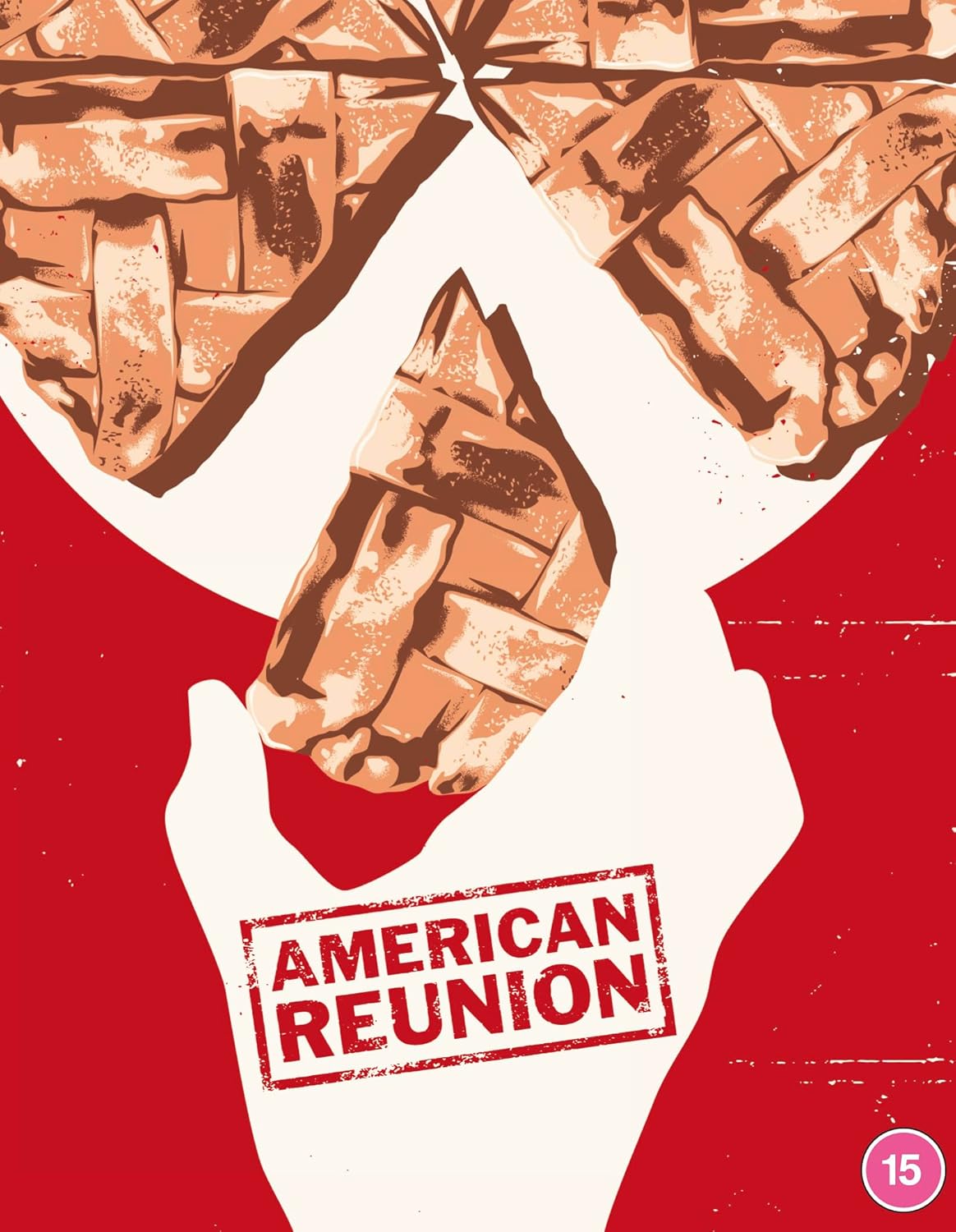 American Reunion" Blu-ray cover with hands holding a broken pie and text.