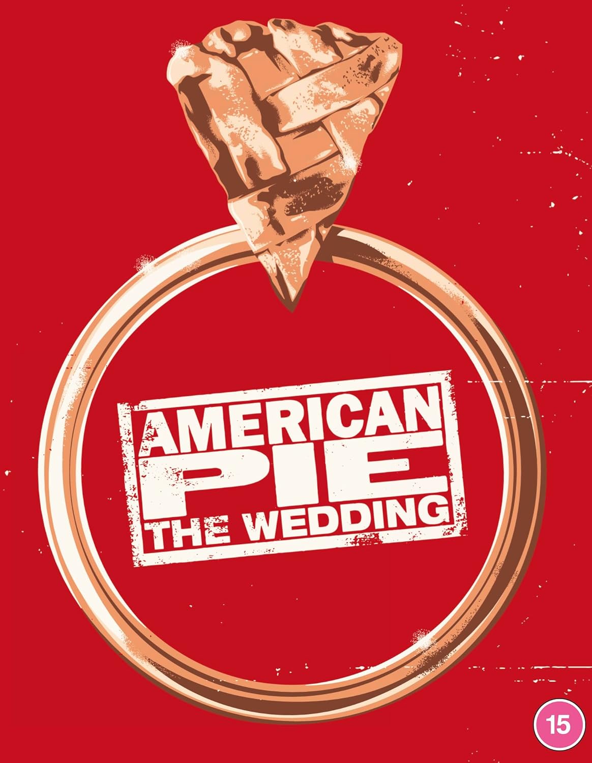 “American Pie: The Wedding” Blu-ray cover with a wedding ring and pie image.