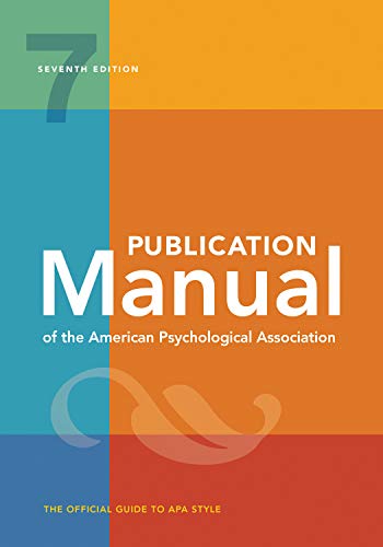 Publication manual cover with colorful squares and white and yellow text.