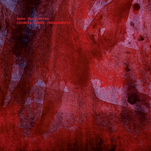 Red and white abstract watercolor CD cover for Ames Sanglantes.