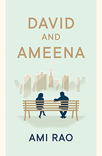 Book cover: silhouettes of a couple on a bench, city skyline.
