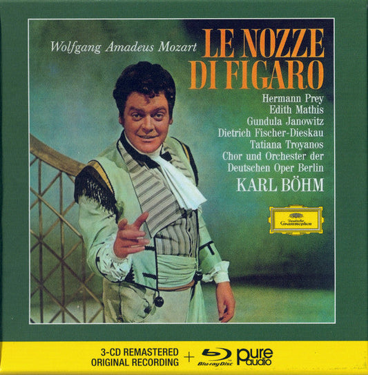 AlbumLCSBB Blu-ray cover for Mozart's Le Nozze di Figaro featuring a man in costume.