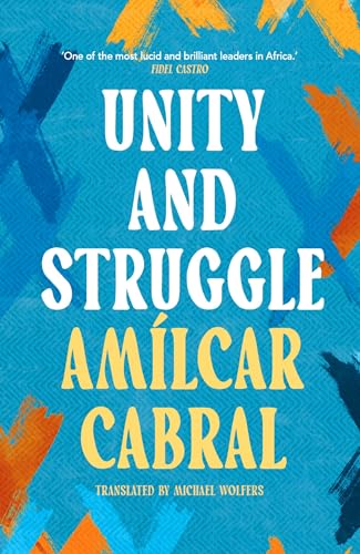 Book cover titled Unity and Struggle by Amílcar Cabral on a blue patterned background.