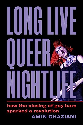 Book cover with large purple text, featuring a person with red hair and tattoos.