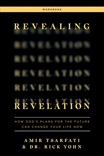Black book cover with repeating gold "REVELATION" text and white title.