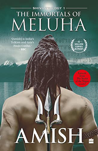Book cover showing a man with dreadlocks holding a trident against a mountain background.