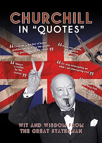 Book cover featuring Winston Churchill with quotes against a Union Jack background.